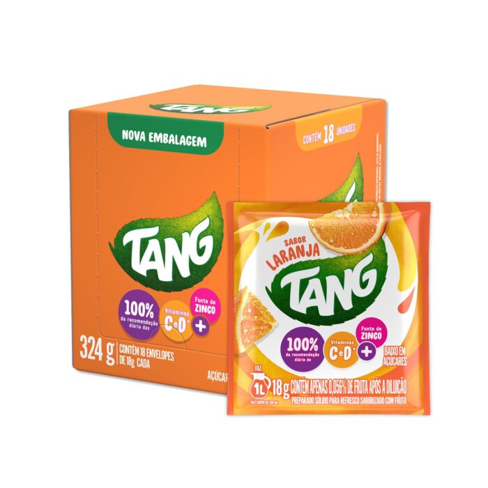 Kit com 18 Unidades de Refresco em Pó Tang Laranja 18g - Image 3